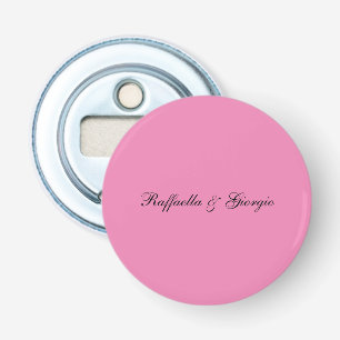 Minimalist personalized customized name pink colou bottle opener