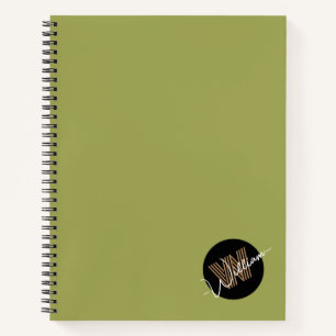 Minimalist personalized Cute initial with name Notebook