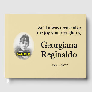 Minimalist & Personalized Funeral Guestbook