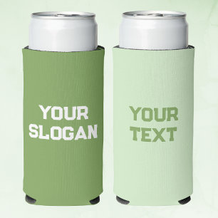 Minimalist Personalized Green Colours  Seltzer Can Cooler