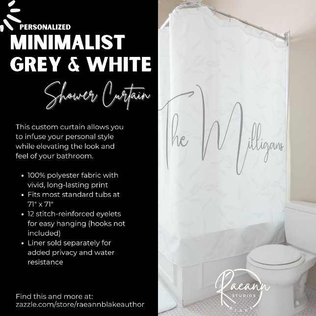 Minimalist Personalized Grey and White  (Creator Uploaded)