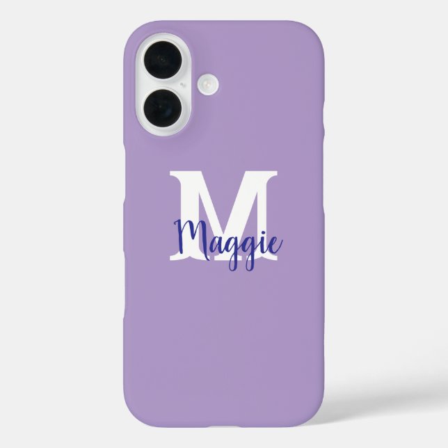Minimalist Personalized iPhone Case with Monogram  (Back)