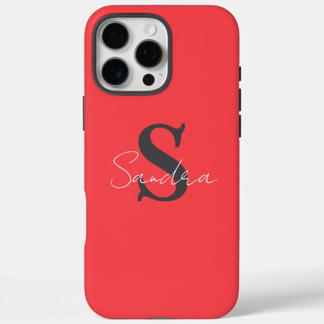 Minimalist Personalized iPhone Case with Monogram  (Back)
