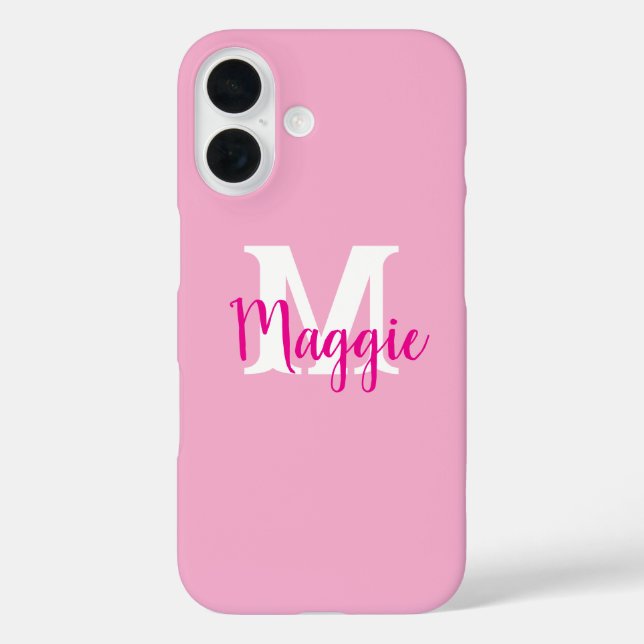 Minimalist Personalized iPhone Case with Monogram  (Back)