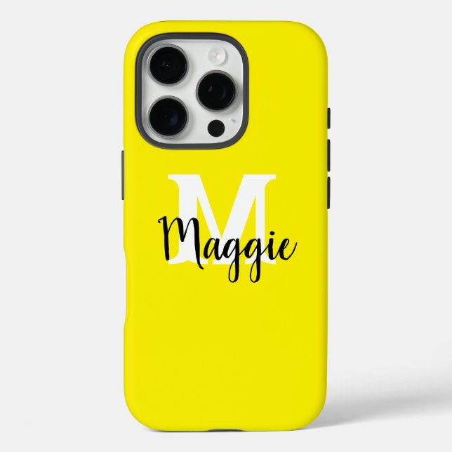 Minimalist Personalized iPhone Case with Monogram  (Back)
