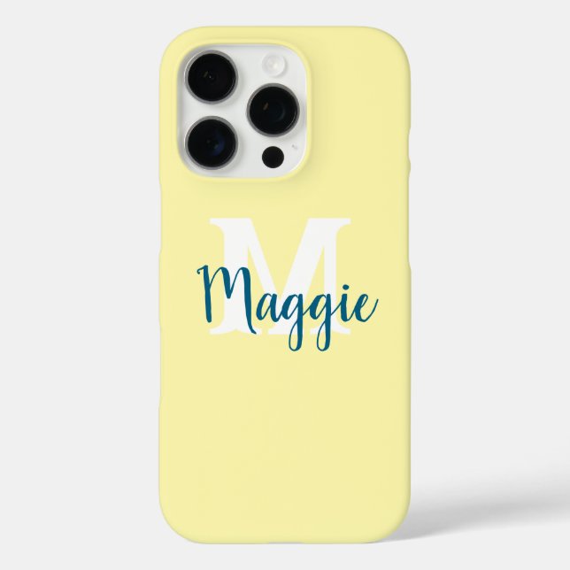 Minimalist Personalized iPhone Case with Monogram  (Back)