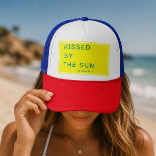 Minimalist Personalized Kissed by the Sun Trucker Hat
