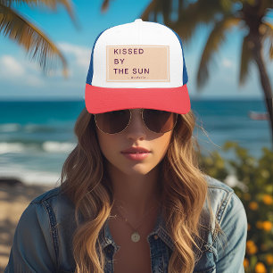 Minimalist Personalized Kissed by the Sun Trucker Hat