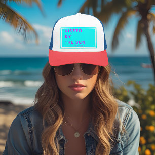 Minimalist Personalized Kissed by the Sun Trucker Hat