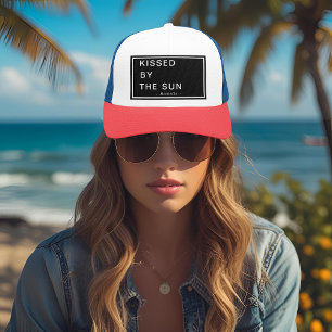 Minimalist Personalized Kissed by the Sun Trucker Hat
