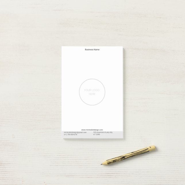 Minimalist Personalized Logo Post-it Notes (On Desk)