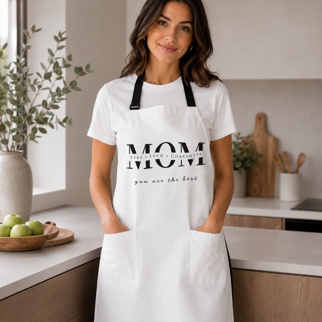 Minimalist Personalized Mom Name Apron (Creator Uploaded)