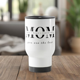 Minimalist Personalized Mom Name Tumbler Travel Mug