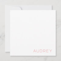Minimalist Personalized Monogram Name Pink