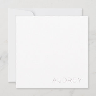 Minimalist Personalized Monogram Name Purple Card