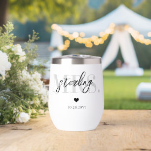 Minimalist Personalized Mrs. Wedding Keepsake
