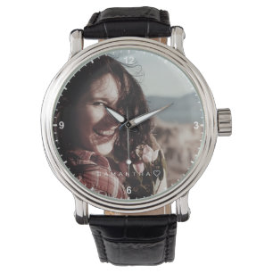 Minimalist Personalized Name Photograph Template Watch
