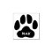 Minimalist Personalized Paw Print Rubber Stamp Max