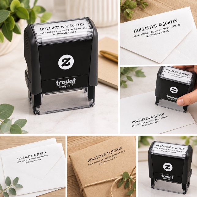 Minimalist Personalized Return Address Self-inking Stamp (Creator Uploaded)