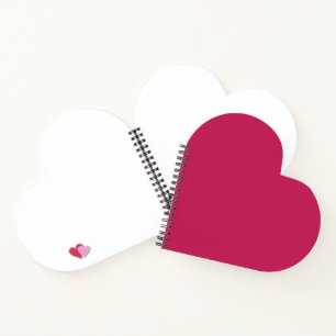 Minimalist Personalized Solid Rose Red Spiral Notebook