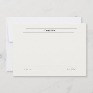 Minimalist Personalized Thank You Card
