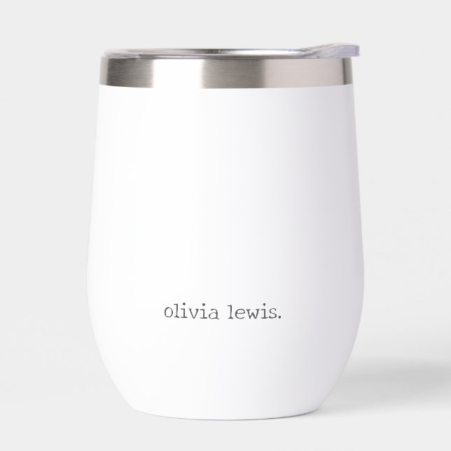 Minimalist Personalized Typewriter-Style Name (Left)