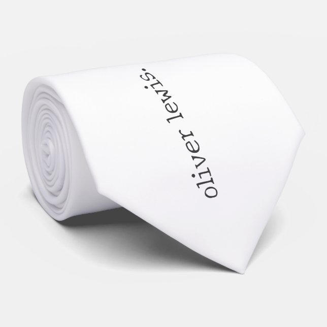 Minimalist Personalized Typewriter-Style Name Tie (Rolled)