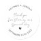 Minimalist Personalized Wedding Thank You Favour