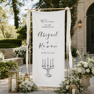 Minimalist Personalized Wedding Welcome Banner