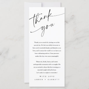 Minimalist Personalized Welcome & Thank You Card