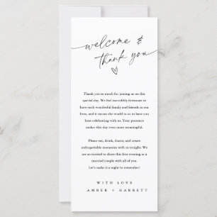 Minimalist Personalized Welcome & Thank You Card