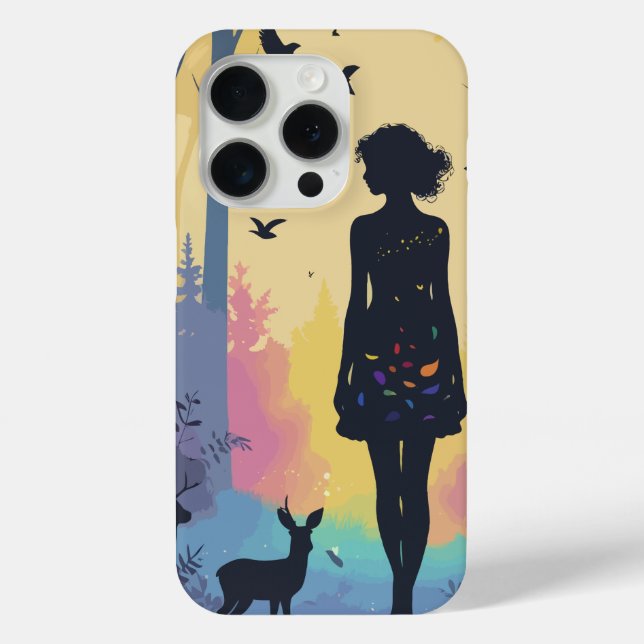 Minimalist Phone Case Mystic Nymph in the Forest (Back)