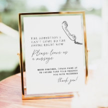 Minimalist Phone Message Audio Guestbook Sign