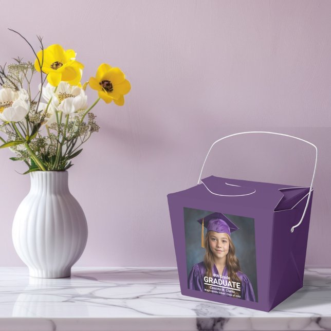 Minimalist Photo 8th Grade Graduation Favor Box (Creator Uploaded)