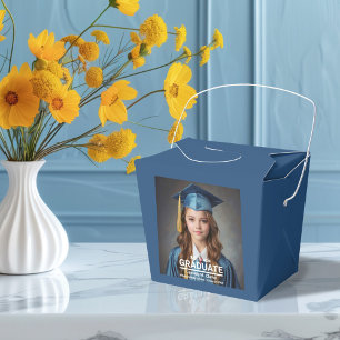 Minimalist Photo 8th Grade Graduation Favor Box