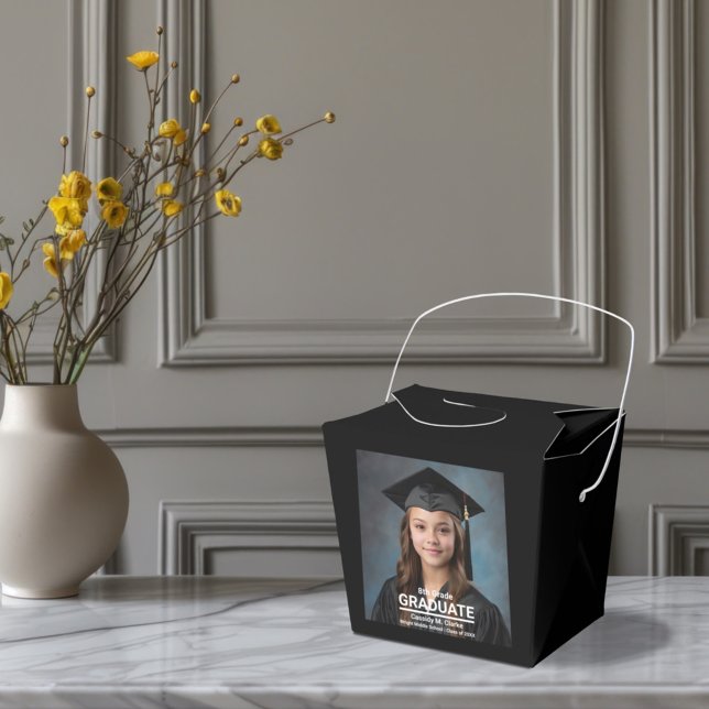 Minimalist Photo 8th Grade Graduation Favor Box (Creator Uploaded)