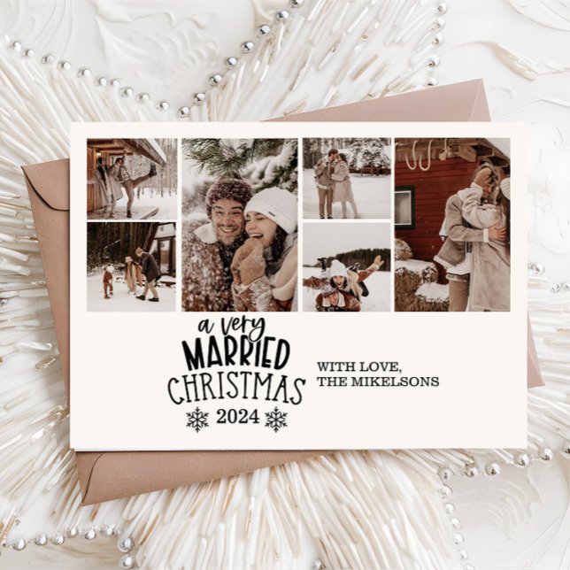 Minimalist Photo A Very Married Christmas Holiday Card (Creator Uploaded)