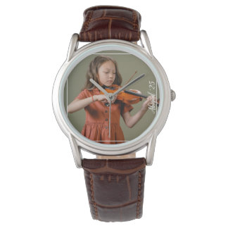 Minimalist Photo and White Text Watch