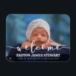 Minimalist Photo Baby Birth Announcement Card Magnet<br><div class="desc">This is a Minimalist Custom Picture Photo Baby Birth Announcement Magnet Card!</div>