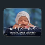 Minimalist Photo Baby Birth Announcement Card Magnet<br><div class="desc">This is a Minimalist Custom Picture Photo Baby Birth Announcement Magnet Card!</div>