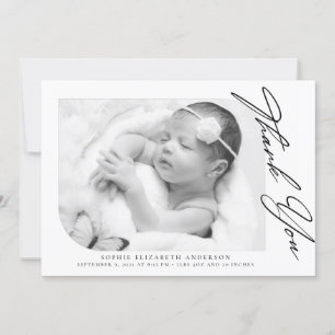 Minimalist Photo Baby Thank You 