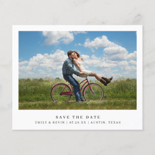 Minimalist Photo Budget Wedding Save the Date