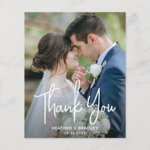 Minimalist Photo Budget Wedding Thank You Card