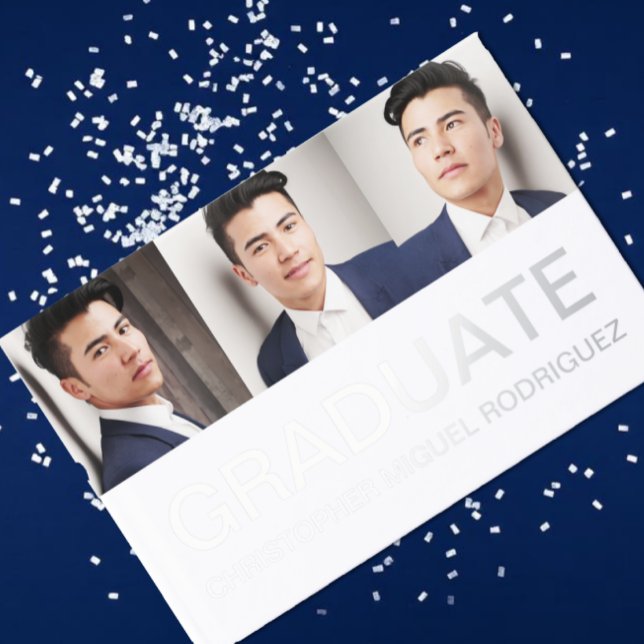 Minimalist Photo Collage Graduation Guest Book (Creator Uploaded)