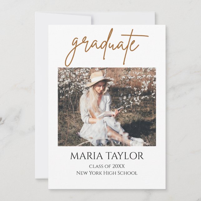 Minimalist Photo Collage Graduation Invitation (Front)