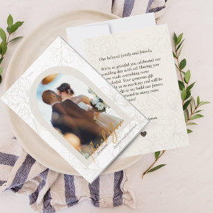 Minimalist Photo Collage Wedding Thank You Card