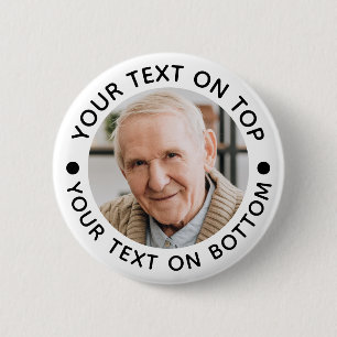 Minimalist Photo Custom Text Colours 2 Inch Round Button