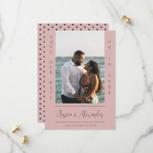 Minimalist Photo   Dusty Rose Save The Date
