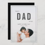 Minimalist Photo Father's Day Card<br><div class="desc">This minimalist and modern " best DAD ever " father's day card features your photo and bold black letterings. The reverse side features a black background. Personalize for your needs. You can find more matching products at my store.</div>