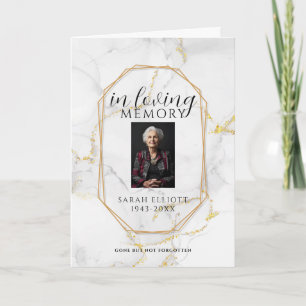 Minimalist Photo Funeral Order of Service Folded  Program